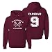 Adult Dunbar 9 Beacon Hills Lacrosse 2-Sided Hoodie Medium Maroon