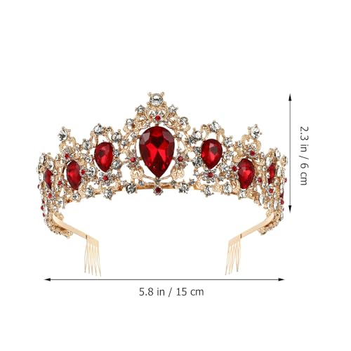 Tiara y tocado de novia con piedras brillantes y peine anti-tirones 2