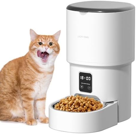 Comedero Gato 4L Automatico Dispensador 1-6 Comidas al DíA, Cubet...