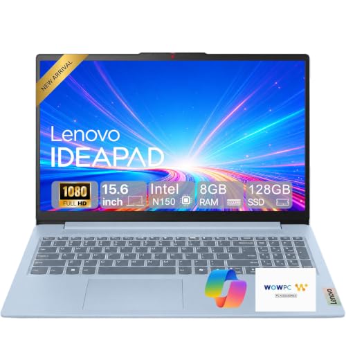 Image of Lenovo IdeaPad Slim 3i 15.6 inch FHD Laptop, Intel N150, 8GB, 128GB UFS