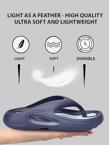 Image of HEALTH FIT Extra Soft Premium Slippers with Soft Acupressure Comfortable & Light Weight Stylish & Anti-Skid Classic Ultra Soft Casual Waterproof & Everyday Flip Flops HF147