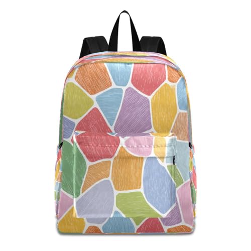 Mochila casual para viajes y escuela con prácticos bolsillos para botellas