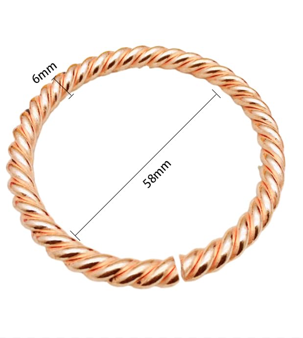 Pure Copper Twisted Tensor Bracelet For Women, Twisted Bangle Jewelry, Solid Copper Bracelets Jewelry Gifts for Men and Women3