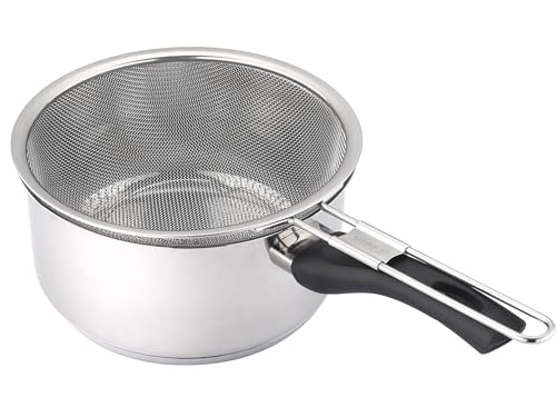 VIER - Fritteusentopf mit Korb, 18 cm, Edelstahl, Induktion