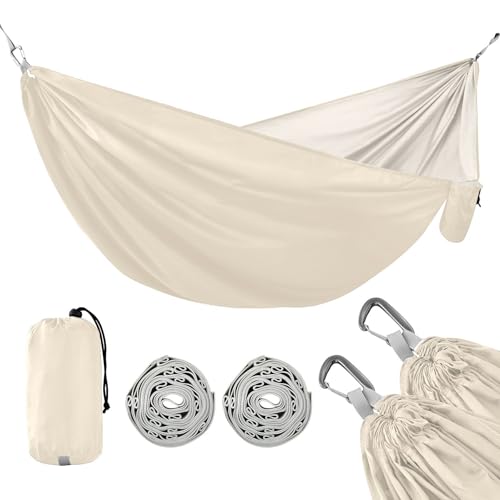 Amooorous Beige Camping Hängematte 150kg Kapazität