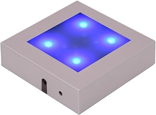 LED Light Base Lighted Base for Glass Art Light Stand Display Base Stand Colorful Lighted Square Stand Display Led Base for Crystal Artwork Party Decor