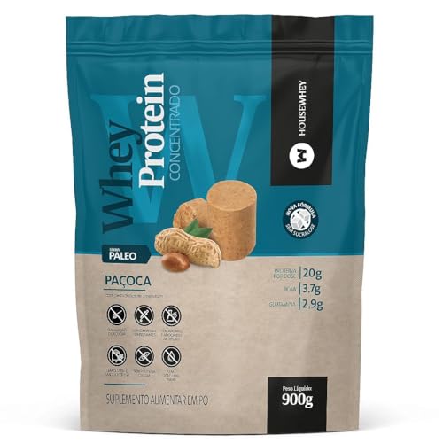 Housewhey Whey Protein Concentrado, Sabor Paçoca, 900g
