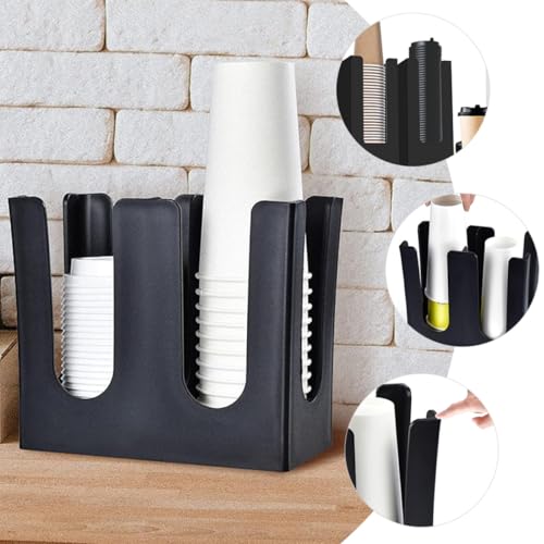 Porte-gobelet en papier noir BESPORTBLE de grande capacité pour l'organisation de bureau - 7