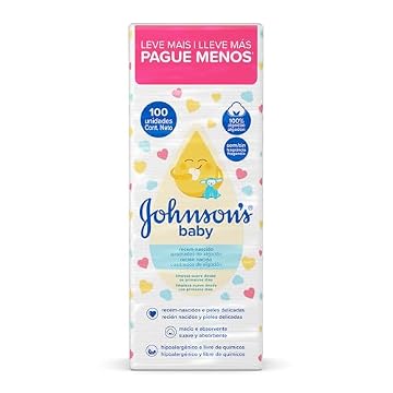 Quadrados de Algodão Recém-Nascido JOHNSON’S® baby 100 unidades