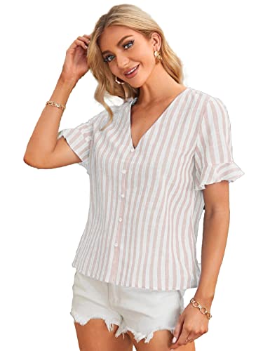 Image of OM SAI LATEST CREATION Women's Crepe Knit Blouse Ballon Butter Fly Sleeve Lace Tops Casual Loose Top