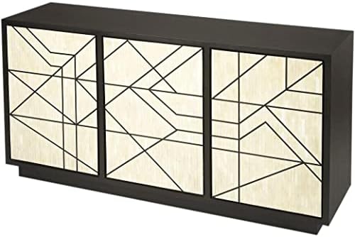 Butler Specialty Sideboard in Black and Cream Bone Inlay