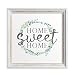 Barnyard Designs Home Sweet Home Sign Rustic Primitive Country Home Decor Framed Wall Sign 13" x 13" x 1"
