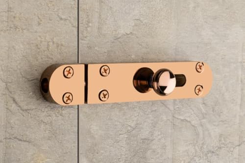 Image of 4 Pieces Baby Latch for Bathroom /PVD Rose Gold Latch Lock for Main Door /Door Lock Latch for Home /Bedroom /Office & Door Stopper (PVD Rose Gold, Pack of 4)