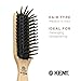 Kent PF20 Narrow Cushion Paddle Brush - Taming Fat Pins, Detangling Long Thick and Curly Hair, Scalp Massager and Growth Stimulator for All Hair Types, Made in England