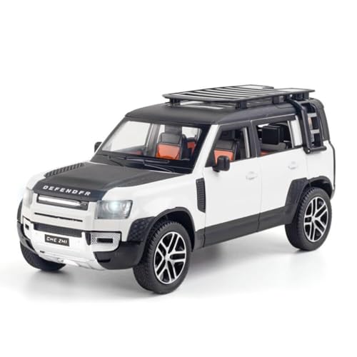 Image of Diecast Metal Car Model 1 /24 Defender Toy Cars For Kids Boy Girl Zinc Alloy Pull Back Toy Car With Sound And Light Gift And Collectible Car, Multicolor