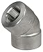 Elbow, 45 Deg, 1/4 In, 316 Stainless Steel