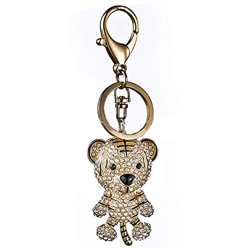 Preisvergleich Produktbild GMTEXTILES Schöne Tiger Strass Charm Anhänger Schlüssel Tasche Kette Geschenk Schlüsselbund Schlüsselbund