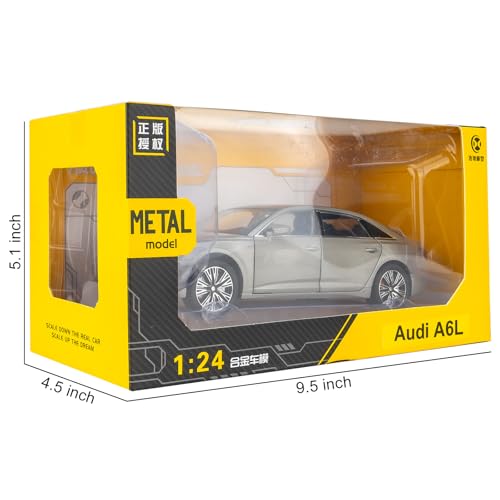 Modelo de Auto Audi A6L 1/24 BDTCTK Diecast miniatura 6