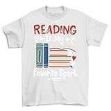 Photo Gallery printbar reading is my support t-shirt - divertente e bookish! perfetta per atleti letterari, 100% cotone, design unisex. giriamo pagine, non pesi!, bianco, xl Photo Gallery printbar reading is my support t-shirt - divertente e bookish! perfetta per atleti letterari, 100% cotone, design unisex. giriamo pagine, non pesi!, bianco, xl