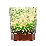 SOUFFLÉ À LA MAIN ET COUPÉ À LA MAIN : Le verre sculpté géométriquement élaboré est admirable par le travail manuel des artisans expérimentés en matière de sculpture et de polissage.Le verre soufflé à la bouche peut présenter quelques petites bulles et petites taches noires, caractéristiques du fait main.L'artisan a fabriqué les verres à la main, ils sont donc légèrement différents un à un.