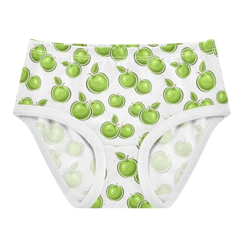 Girls' Underwear Green Apple Cotton Stretch Comfort Toddler Panties