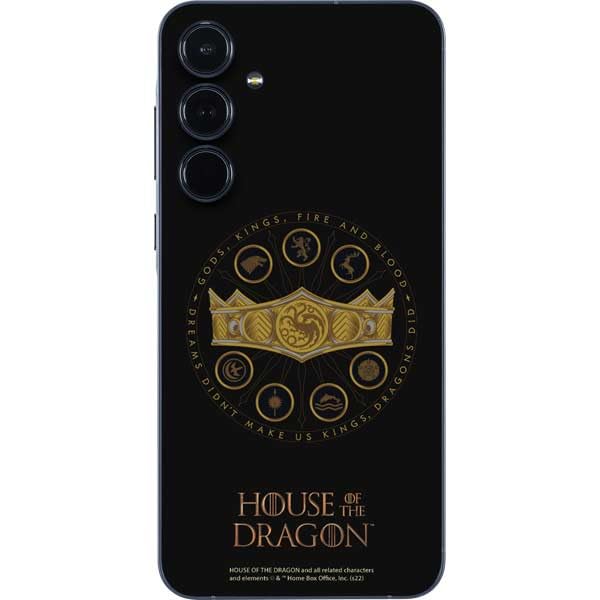 Skinit Decal Phone Skin Compatible with Galaxy A36 5G - Officially Licensed HBO House of The Dragon Crown and Sigils Design