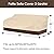 Vailge Heavy Duty Patio Sofa Cover, 100% Waterproof 3-Seater Outdoor Sofa Cover,Lawn Patio Furniture Covers with Air Vent and Handle,60"W x 35"D x 35" H,Beige&Brown