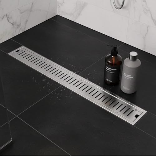 Image of InBath Classic Shower Drain Channel with Collar|Lineare Shower Drainer| Floor Drain|Stainless Steel 304 Grade| Side Hole Type (18x4 inches)