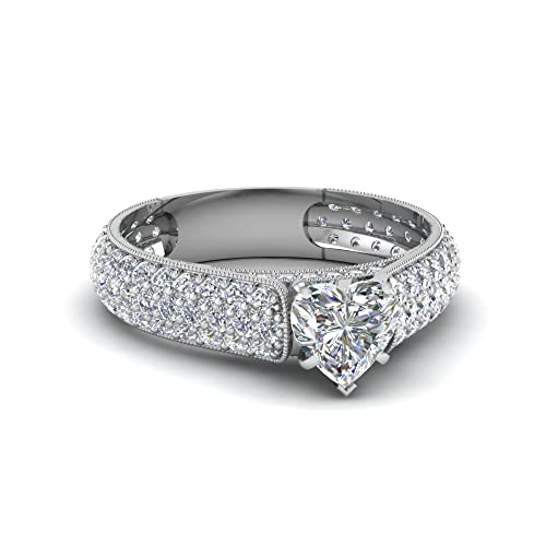 Bague millegrain pavée tailles 47 à 70 pour un ajustement parfait