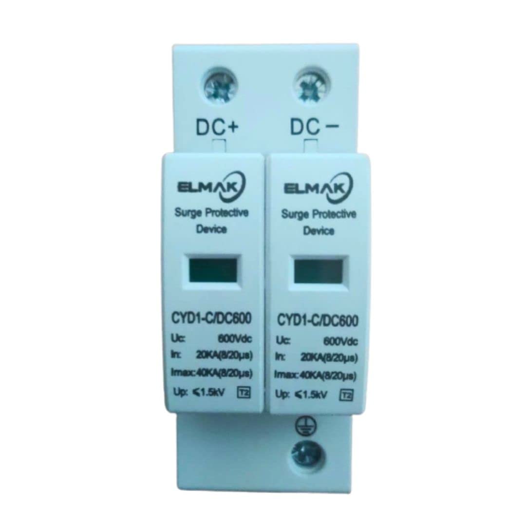 Elmak DC SPD 600V 2 Pole Surge Protection Device - The Ultimate Defense for Your Electrical Network (600V 2 Pole)