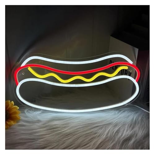 Enseigne lumineuse Hot Dog au néon LED pour restaurant et street food