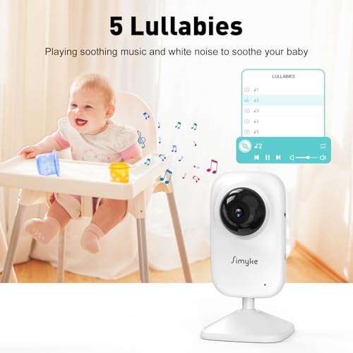 Image of Upgrade Video Baby Monitor,WiFi Baby Camera,2.8 inch Display and App Control,1200ft Long Range,2 Way Talk,Auto Night Vision,Sound Alert,VOX,Temperature Sensor 5 Lullabies Feeding Remind,Home Use