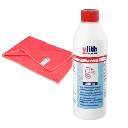 tecuro Armaturen Blitz, 500 ml Flasche - schonender Reiniger inkl. Mikrofasertuch