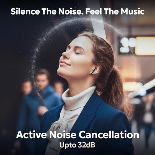 Image of TEMPT Cult Pro | 32db ANC | 8hrs on Single Charge | 13mm Bass Driver | 65ms Auto Latency, LC3 Codec | Clear Calls with Quad Mic | Wireless Earbuds Powered by OxyAcoustics | IPX5 & BT 5.3 TWS (Black) | inch65ms Auto Latency, LC3 Codec, Quad Mic Calls, OxyAcoustics, IPX5, BT5.3 TWS