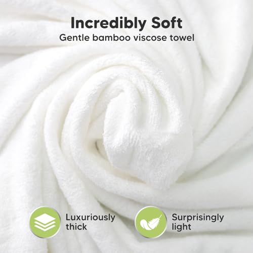 Image of KeaBabies Hooded Baby Towel for Newborn, Baby Bath Towels (Hippo, 35x35) | Viscose Derived from Bamboo, Large Baby Towels with Hood, Boys, Girls, Toddler, Soft Absorbent Baby Bath Essentials