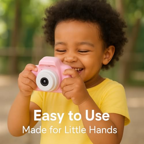Image of Kids Digital Camera for Photos & Videos | Mini Camera Toy with 2-Inch Screen & USB Rechargeable | Fun & Educational Gift for Boys & Girls Age 3-15 | Easy to Use for Kids (Pink)