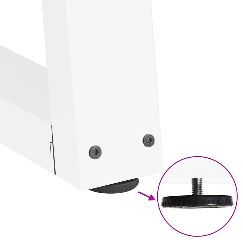 vidaXL Pieds de Table à Manger en V 3 pièces Blanc 90 x (72-73,3) cm Acier