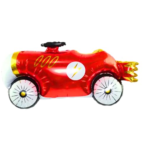 Image of Party Decorz Racing Car Balloon Set of 7 Pcs (1pcs Racing Car Foil Balloon + 4pcs Car Printed Balloon + 4pcs Chrome Balloon) For Racing Car Theme, Birthday Party Decoration