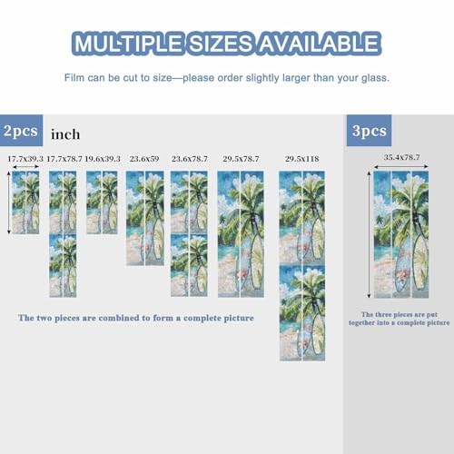 Vinilo decorativo azul verdoso para ventana 23.6x59 in miniatura 6