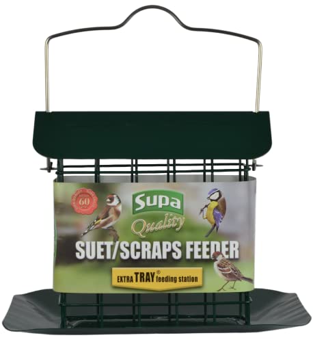 Supa Premium Suet Block and Scrap Feeder with Tray Has Been Specifically Designed for the Feeding of Suet Blocks & Scraps but can also be used for Fruit Seed Blocks etc.