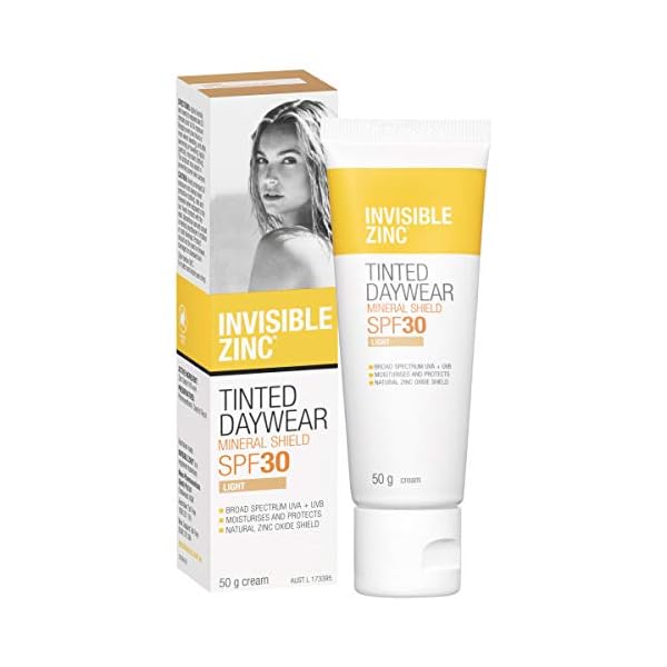 Invisible-Zinc-Light-Tinted-Daywear-SPF-50-Daily-Moisturizer-With-Sun-Protection-Sheer-Foundation-To-Nourish-Prevent-Appearance-Of-Premature-Aging-Caused-By-Harmful-UV-Rays-50g Invisible Zinc Light Tinted Daywear SPF 30+ - Daily Moisturizer with Sun Protection & Sheer Foundation to prevent appearance of Premature aging caused by Harmful UV Rays - 50g