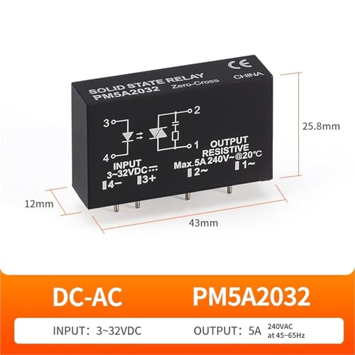 Relais statique ENMG pour circuit imprimé de domotique 3-32V