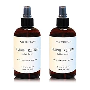 Muse Bath Apothecary Flush Ritual – Aromatic & Refreshing Toilet Spray, Use Before You Go, 8 oz, Infused with Natural Essential Oils – Aloe + Eucalyptus + Lavender, 2 Pack