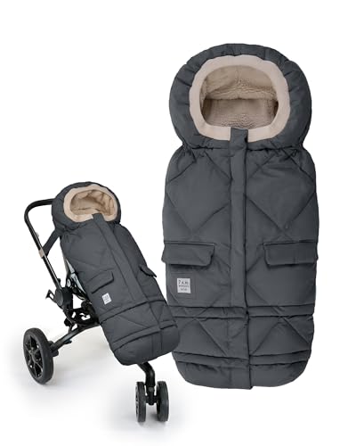 Image of 7AM Enfant Stroller Blanket 212 - Adjustable Baby Car Seat Zipped Blanket for Babies Winter, Unisex Multi Purpose Fleece Lined Warm Hooded Toddler Footmuff Water Repellent | (6M - 4T)