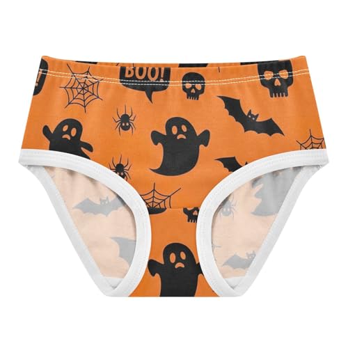 Black Halloween Bats Underwear for Girls, Toddler Girl Panties, Cotton Girls Underwear, 2–8 Years