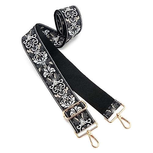 Image of Wide Shoulder Strap Adjustable Replacement Belt Guitar Style Crossbody Bag Handbag Strap Multicolor Canvas Straps(Wide:2in)(Color51)