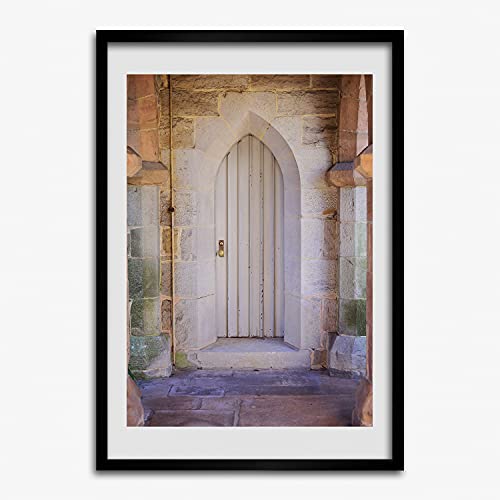 Cadre MDF 50x70 cm Tulup avec affiche en bois moderne de tableau photo La porte aux rêves