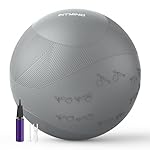 FITMIND Extra Thick Exercise Ball with Embossed Pattern,Yoga Ball 22in/26in/30in for Workout Pregnancy Stability,Anti-Burst and Slip Resistant Swiss Ball with Pump for Yoga, Pilates,Physical Therapy