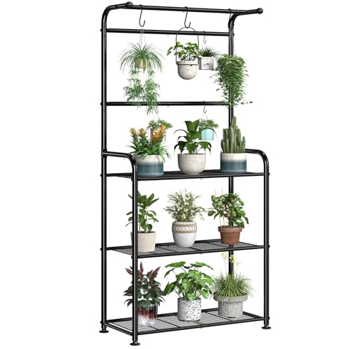 Plant Stand Indoor Outdoor, Heavy Duty Metal 3 Tiered Tall Hangin...