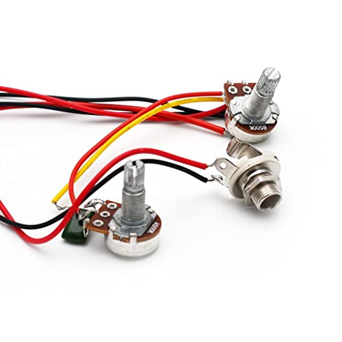 Electric Guitar Double Coil Humbucker Guitar Pickup Harness Kit With 500K Potentiometer Pots With Mounting Screws #TOP3